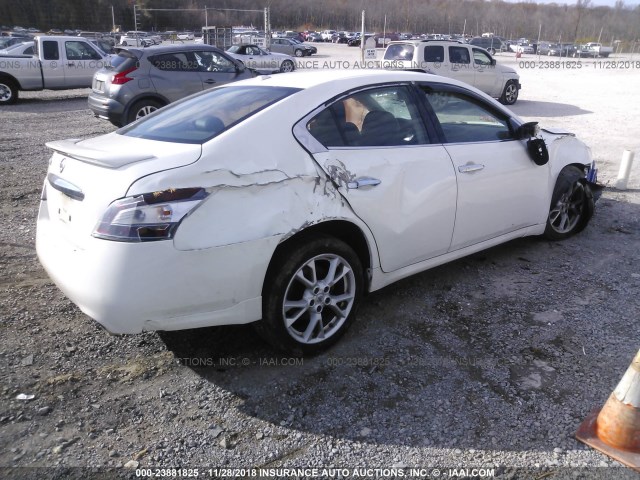 1N4AA5AP9CC809273 - 2012 NISSAN MAXIMA S/SV WHITE photo 4