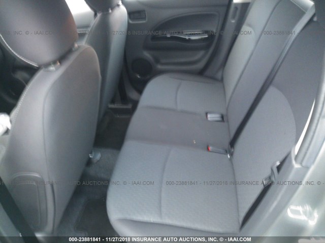 ML32A4HJ6JH005204 - 2018 MITSUBISHI MIRAGE SILVER photo 8