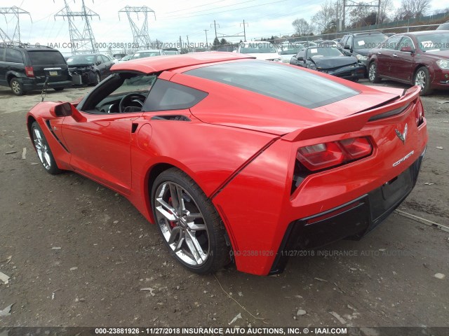 1G1YJ2D73E5135091 - 2014 CHEVROLET CORVETTE STINGRAY/2LT/Z51 RED photo 3