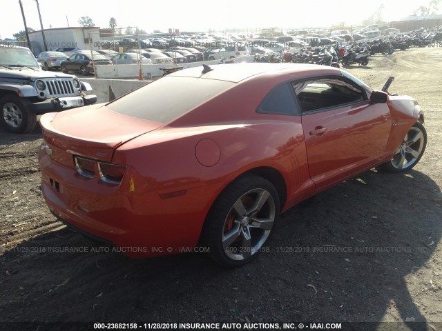 2G1FT1EW3A9120153 - 2010 CHEVROLET CAMARO SS Naranja foto 4