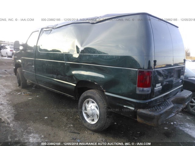 1FTSE34L98DA13835 - 2008 FORD ECONOLINE E350 SUPER DUTY VAN GREEN photo 3