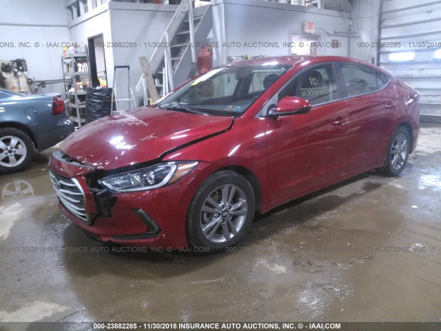 KMHD84LF6HU222799 - 2017 HYUNDAI ELANTRA SE/VALUE/LIMITED RED photo 2