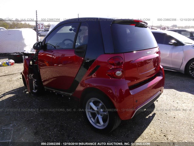 WMEEJ3BA3FK812076 - 2015 SMART FORTWO PURE/PASSION RED photo 3