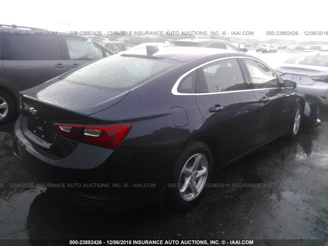 1G1ZB5ST7JF240093 - 2018 CHEVROLET MALIBU LS BLUE photo 4