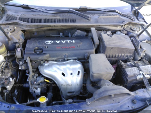 4T1BE46K87U128205 - 2007 TOYOTA CAMRY NEW GENERAT CE/LE/XLE/SE BLUE photo 10