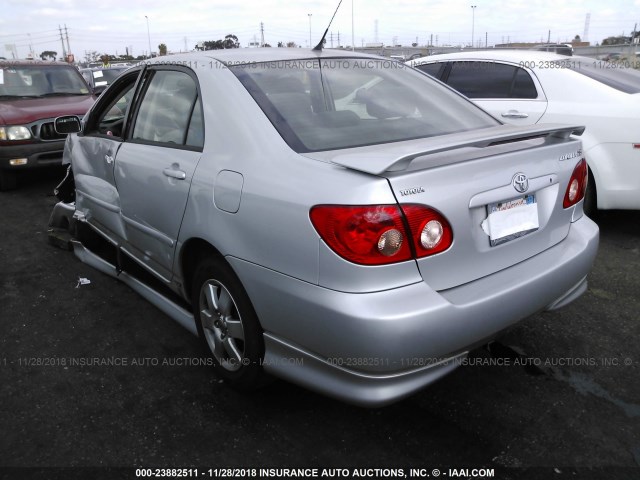 1NXBR32E85Z376773 - 2005 TOYOTA COROLLA CE/LE/S SILVER photo 3