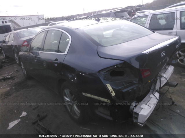 JN1CV6AR4AM254015 - 2010 INFINITI G37 BLUE photo 3