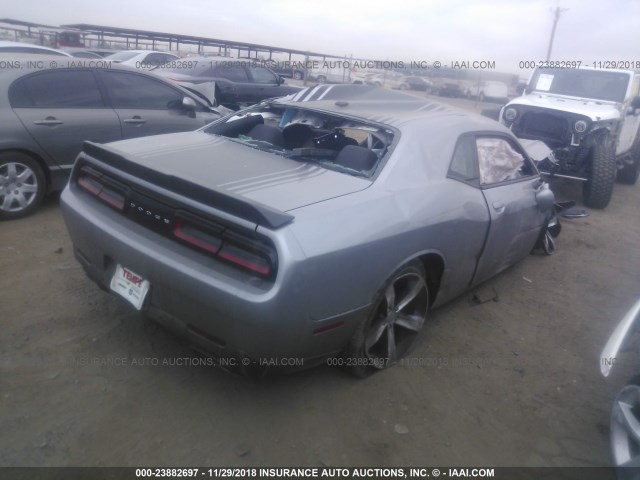 2C3CDZBT4GH263471 - 2016 DODGE CHALLENGER R/T SILVER photo 4