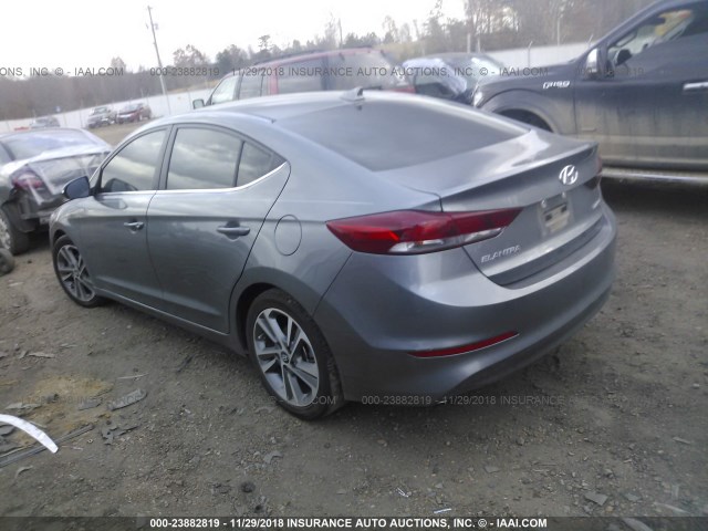 5NPD84LF2JH292983 - 2018 HYUNDAI ELANTRA SEL/VALUE/LIMITED GRAY photo 3