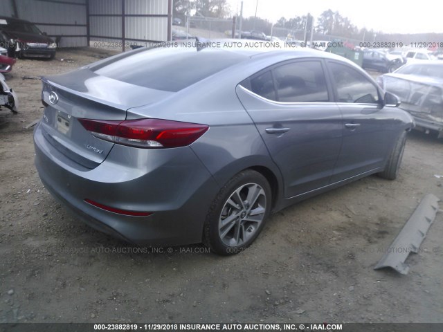 5NPD84LF2JH292983 - 2018 HYUNDAI ELANTRA SEL/VALUE/LIMITED GRAY photo 4