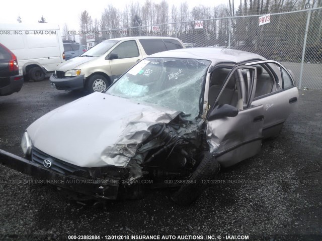 1NXBR12E12Z635717 - 2002 TOYOTA COROLLA CE/LE/S BEIGE photo 2