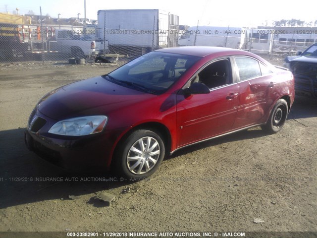 1G2ZF55B564290268 - 2006 PONTIAC G6 SE RED photo 2