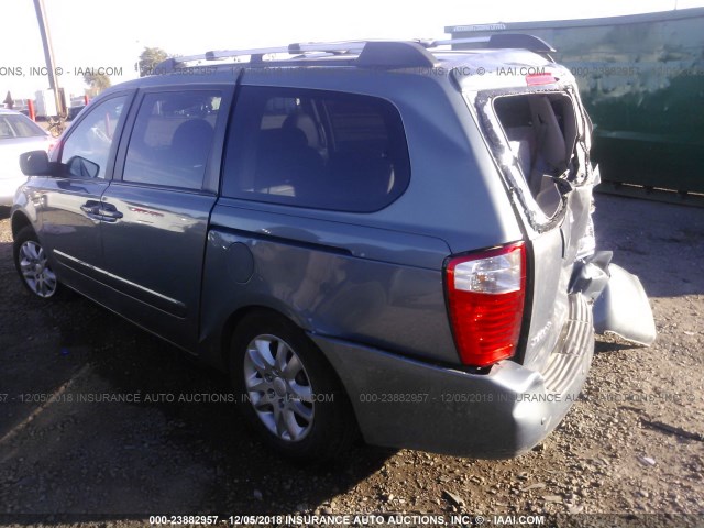 KNDMB233476150505 - 2007 KIA SEDONA EX/LX BLUE photo 3