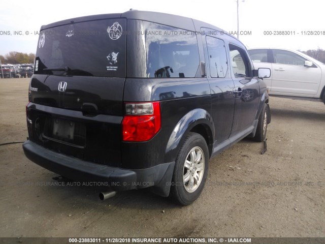 5J6YH18748L007492 - 2008 HONDA ELEMENT EX BLACK photo 4