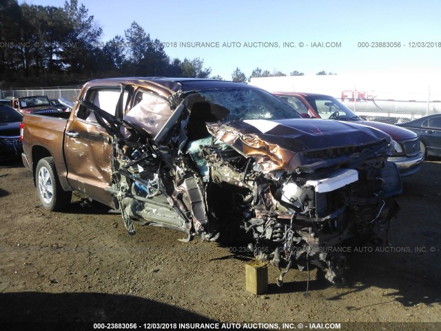 5TFAW5F19EX358826 - 2014 TOYOTA TUNDRA CREWMAX PLATINUM BROWN photo 1