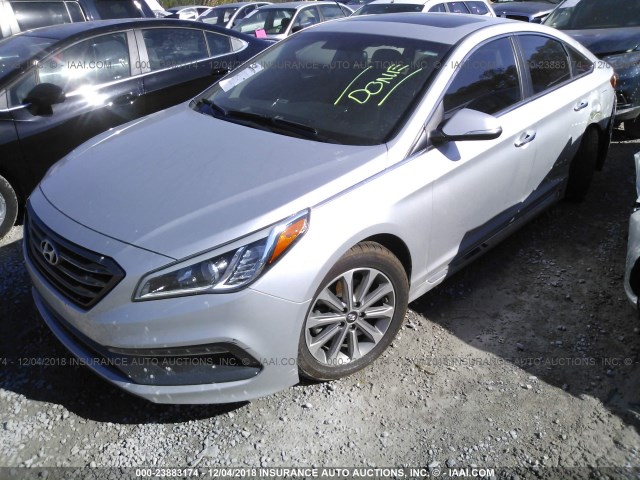 5NPE34AF0HH536856 - 2017 HYUNDAI SONATA SPORT/LIMITED SILVER photo 2