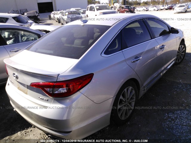 5NPE34AF0HH536856 - 2017 HYUNDAI SONATA SPORT/LIMITED SILVER photo 4