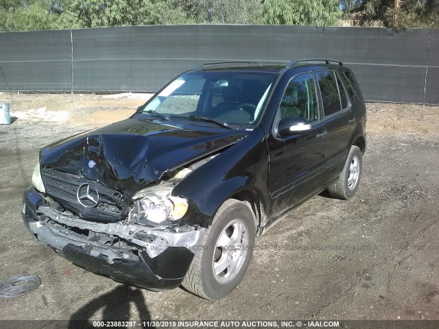 4JGAB57E94A497753 - 2004 MERCEDES-BENZ ML 350 BLACK photo 2