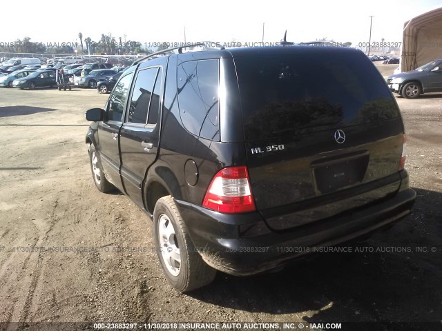 4JGAB57E94A497753 - 2004 MERCEDES-BENZ ML 350 BLACK photo 3