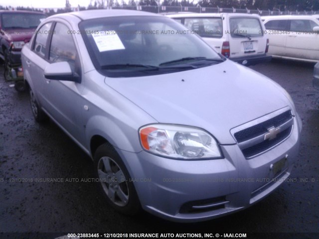 KL1TD56677B063547 - 2007 CHEVROLET AVEO LS SILVER photo 1
