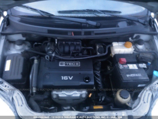 KL1TD56677B063547 - 2007 CHEVROLET AVEO LS SILVER photo 10
