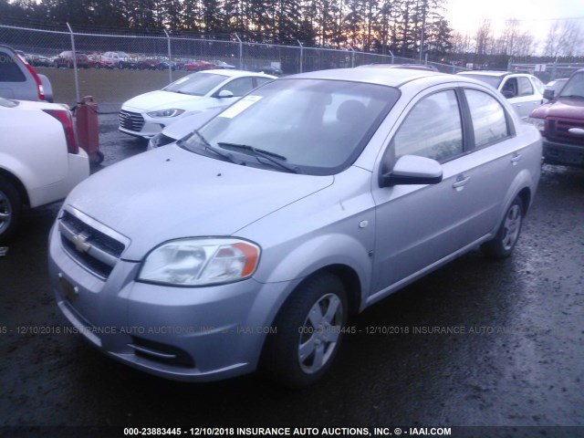 KL1TD56677B063547 - 2007 CHEVROLET AVEO LS SILVER photo 2
