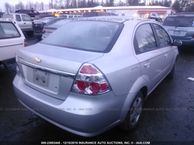 KL1TD56677B063547 - 2007 CHEVROLET AVEO LS SILVER photo 4