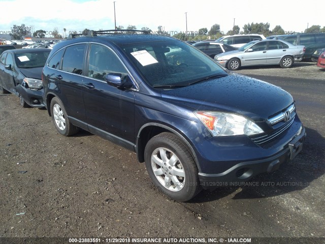 5J6RE38798L007030 - 2008 HONDA CR-V EXL BLUE photo 1