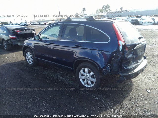 5J6RE38798L007030 - 2008 HONDA CR-V EXL BLUE photo 3