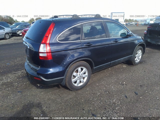 5J6RE38798L007030 - 2008 HONDA CR-V EXL BLUE photo 4