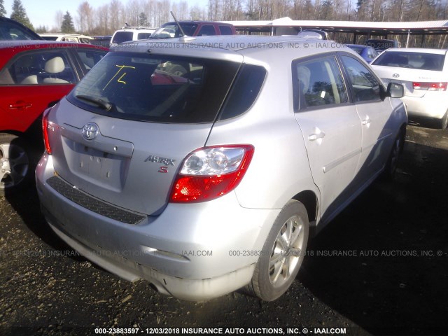 2T1KE4EE4AC039333 - 2010 TOYOTA COROLLA MATRIX S SILVER photo 4