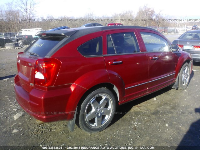 1B3HE78K47D271893 - 2007 DODGE CALIBER R/T RED photo 4