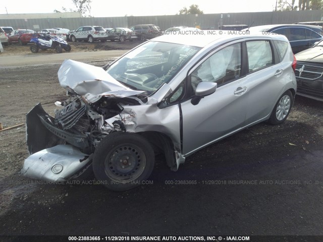 3N1CE2CPXGL398059 - 2016 NISSAN VERSA NOTE S/S PLUS/SV/SL/SR SILVER photo 2
