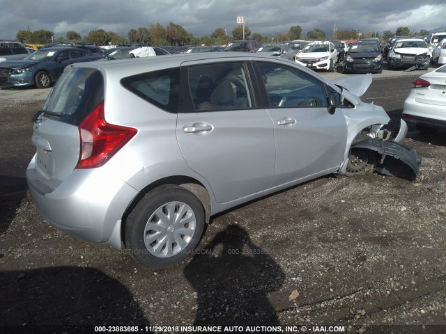 3N1CE2CPXGL398059 - 2016 NISSAN VERSA NOTE S/S PLUS/SV/SL/SR SILVER photo 4