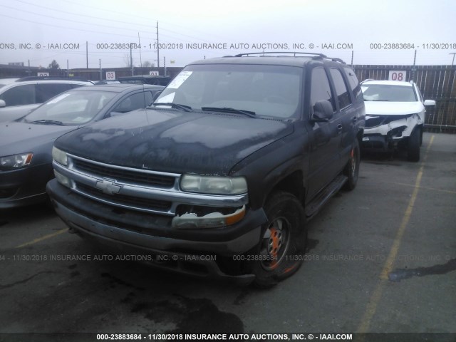 1GNEK13T91J310436 - 2001 CHEVROLET TAHOE K1500 BLACK photo 2