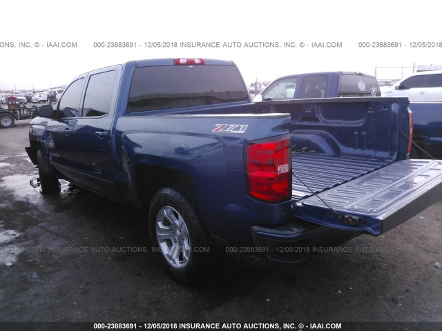 3GCUKREC1HG365474 - 2017 CHEVROLET SILVERADO K1500 LT BLUE photo 3