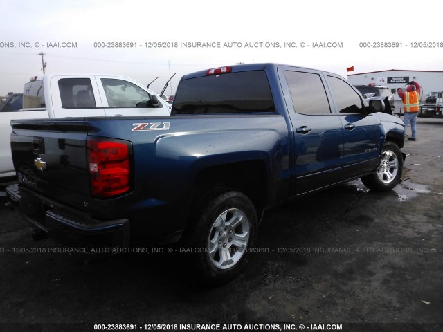 3GCUKREC1HG365474 - 2017 CHEVROLET SILVERADO K1500 LT BLUE photo 4