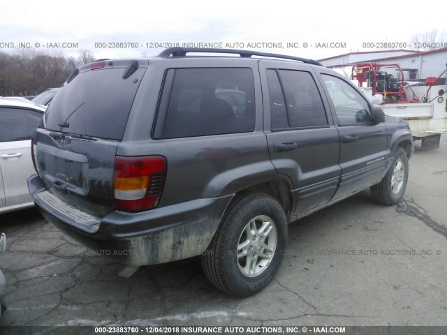 1J4GW48SX4C111003 - 2004 JEEP GRAND CHEROKEE LAREDO/COLUMBIA/FREEDOM 灰色 照片 4