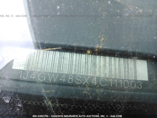 1J4GW48SX4C111003 - 2004 JEEP GRAND CHEROKEE LAREDO/COLUMBIA/FREEDOM 灰色 照片 9