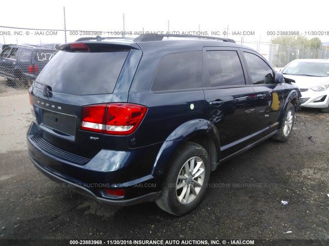 3C4PDCBB9ET170385 - 2014 DODGE JOURNEY SXT BLUE photo 4