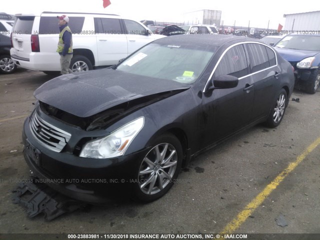 JNKCV61FX9M360840 - 2009 INFINITI G37 BLACK photo 2