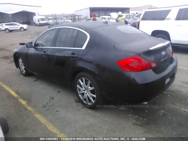 JNKCV61FX9M360840 - 2009 INFINITI G37 BLACK photo 3