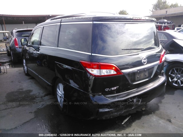 JN8AE2KP2D9060668 - 2013 NISSAN QUEST S/SV/SL/LE BLACK photo 3