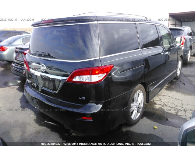 JN8AE2KP2D9060668 - 2013 NISSAN QUEST S/SV/SL/LE BLACK photo 4