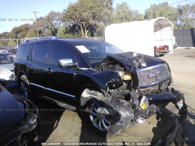 5N3AA08C58N905318 - 2008 INFINITI QX56 BLACK photo 1