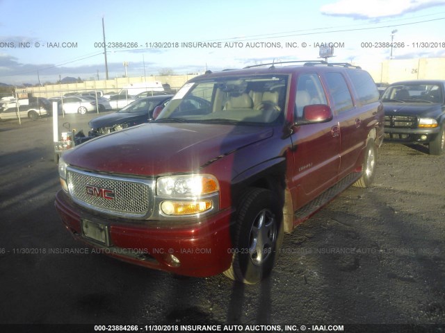 1GKFK66U15J227950 - 2005 GMC YUKON XL DENALI RED photo 2