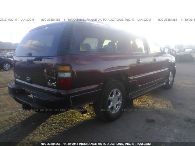 1GKFK66U15J227950 - 2005 GMC YUKON XL DENALI RED photo 4