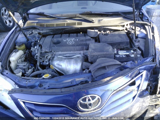 4T1BF3EK4AU555848 - 2010 TOYOTA CAMRY SE/LE/XLE BLUE photo 10