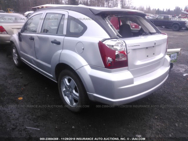 1B3HB48B28D717760 - 2008 DODGE CALIBER SXT SILVER photo 3