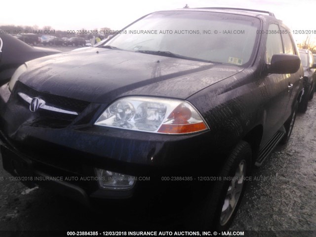 2HNYD18652H515106 - 2002 ACURA MDX TOURING BLACK photo 2